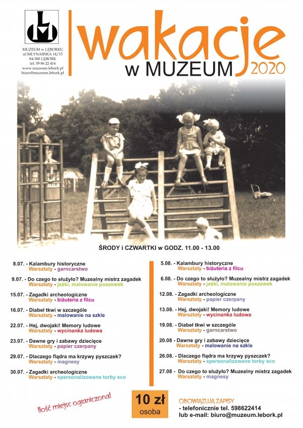 Muzeum w Lęborku zaprasza dzieci na WAKACJE w MUZEUM.