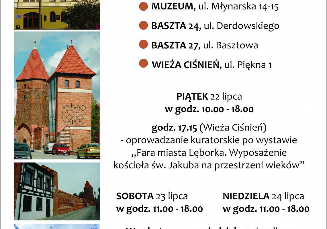 Lęborskie Dni Jakubowe w Muzeum w Lęborku grafika