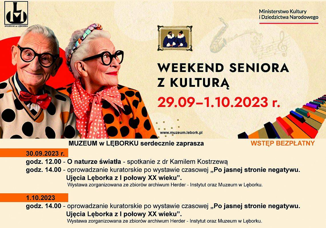 Weekend seniora z kulturą 29.09. - 1.10.2023 r. grafika