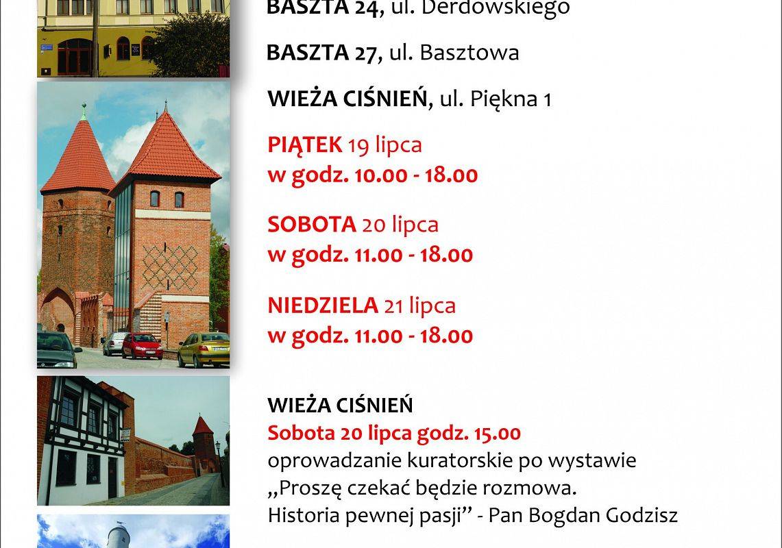 Lęborskie Dni Jakubowe w Muzeum w Lęborku i Wieży Ciśnień grafika