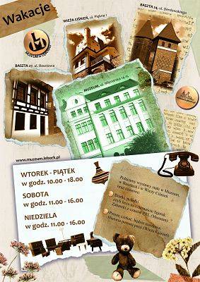 Muzeum, Wieża Ciśnień, Baszta 24 i Baszta 27 w wakacje