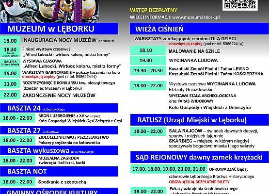 NOC MUZEÓW 16.05.2026 HARMONOGRAM grafika